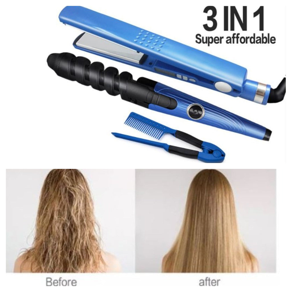 NochaStore 3 in 1 Babyliss Pro Hair Curling and Straightener