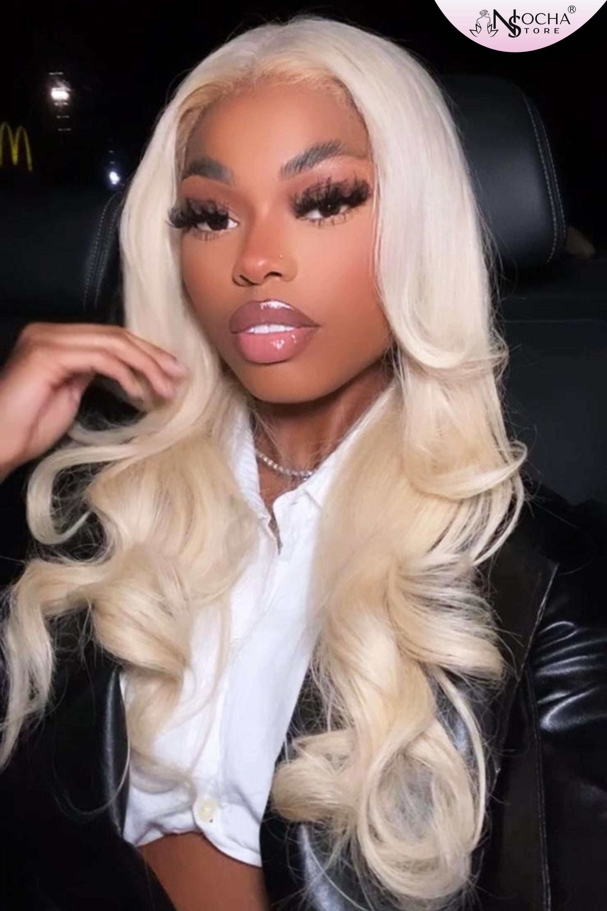 Nocha HD Lace Front Closure 613 Blonde Body Wave Human Hair Wigs